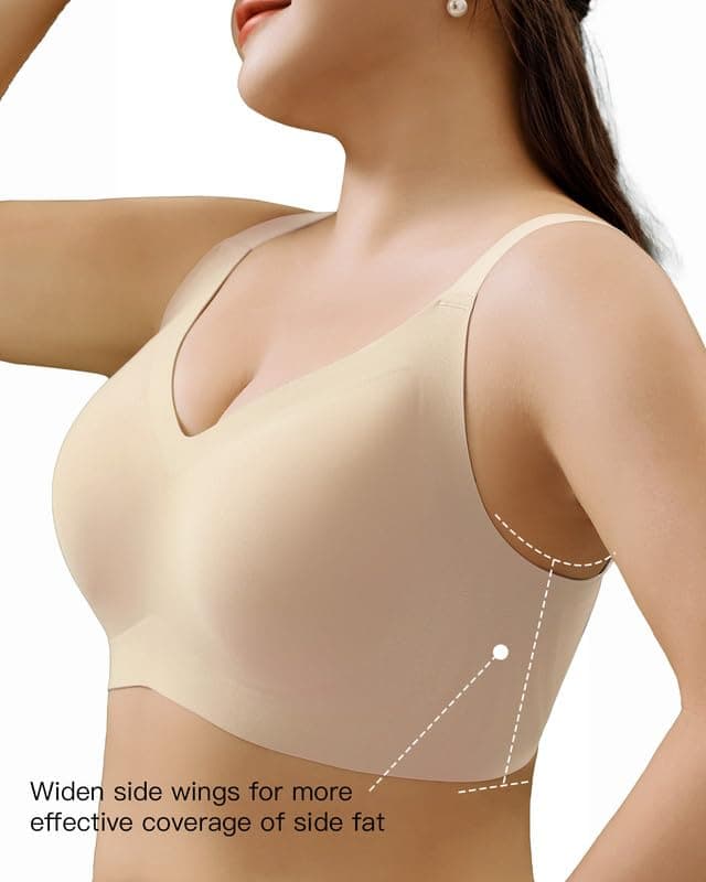Airsong Plus Size Minimizer Bra 34B-42E Wireless Padded Bralette