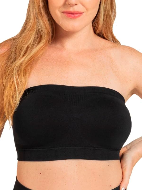 Truekind Wireless Strapless Bra, Plus Size Tube Top for Women
