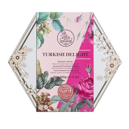 Exclusive Haci Bekir Turkish Delight Assorted - 1.1 lb (500 grams) for Sweet Lovers