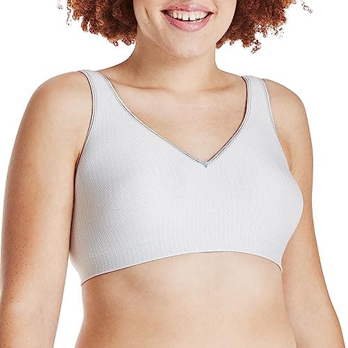 Hanes Women's Wireless Bra - Smooth Comfort, Full-Coverage T-Shirt Bra, Single or 2-Pack