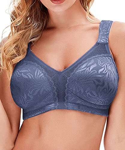 Wingslove Women's Wireless Minimizer Bra Plus Size