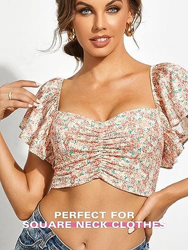 DOBREVA Women's Plus Size Demi Underwire Balconette Bra