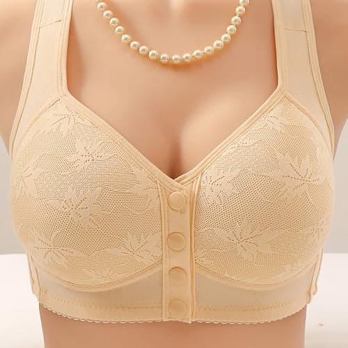 GOHRSHA Ellymuse Daisy Bras for Older Women Wireless Push Up Comfortable Sleep Bras