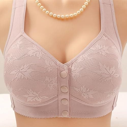 Comfortable Wireless Push Up Bralette for Women | Plus Size Seamless Cotton Snap Lace Bra