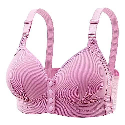 Hnodov Women's Front Closure Push-Up Sports Bras, Moderate Support Wirefree