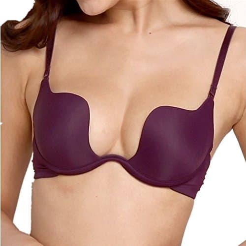 Lefox Women's Deep U Plunge Multi-Way Convertible Bra Criss Cross Low Back Halter