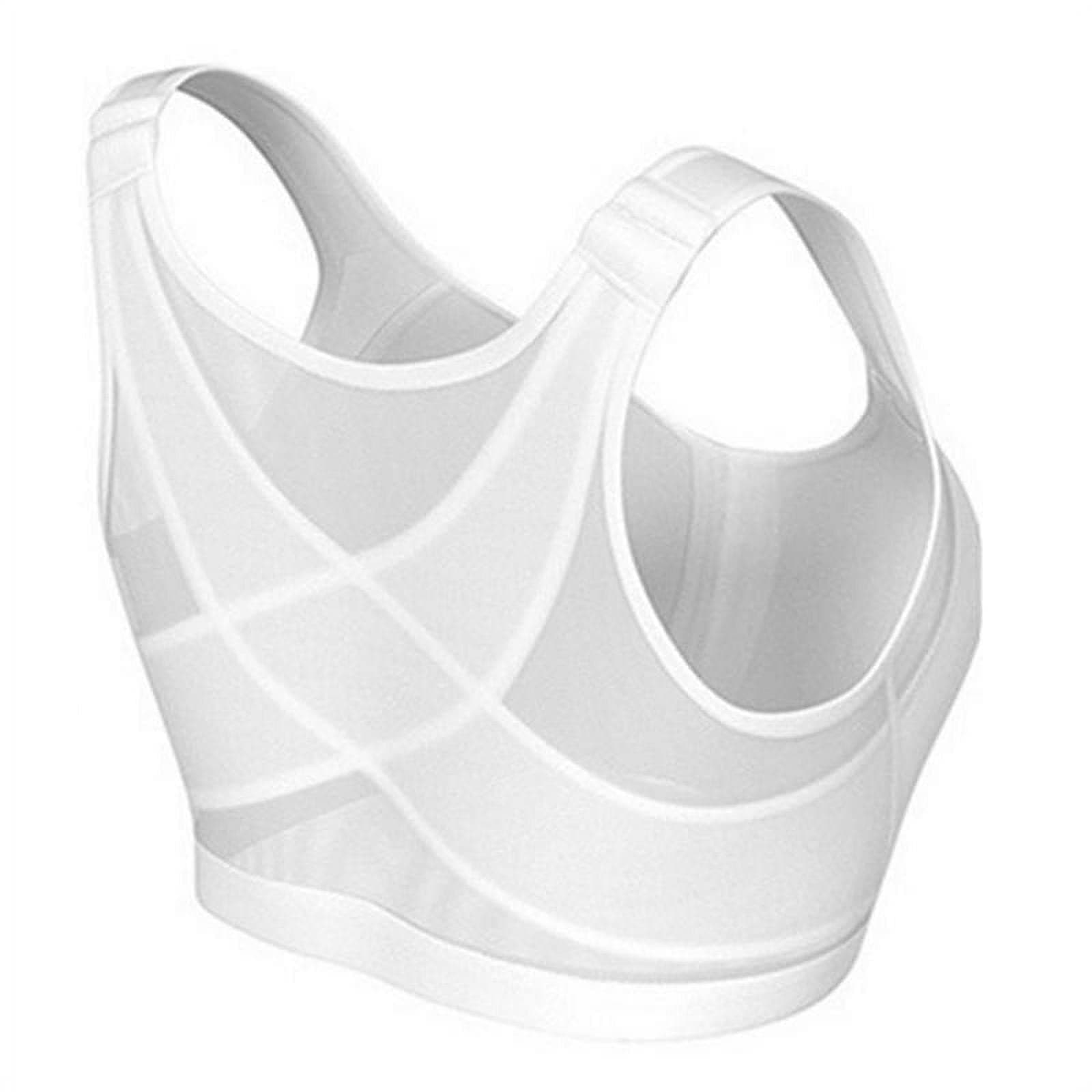 Plus Size Women's Front Closure Wireless Posture Support Bra Hides Fat