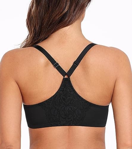 HACI Full Coverage Plus Size Plunge Racerback Bra