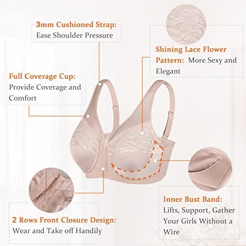 Sure, here's a refined and simplified version of the title focusing on the product keywords:
*Wireless Unlined Support Everyday Bra for Plus Size Women**