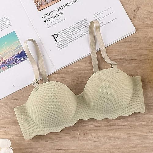 Hnodov Women's Wireless Push Up Bralette with Removable Straps
