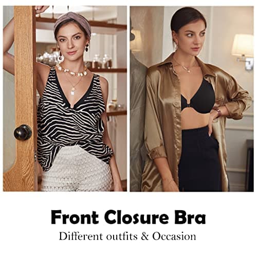 DELIMIRA Plus Size Plunge Underwire Front Closure Seamless Bra