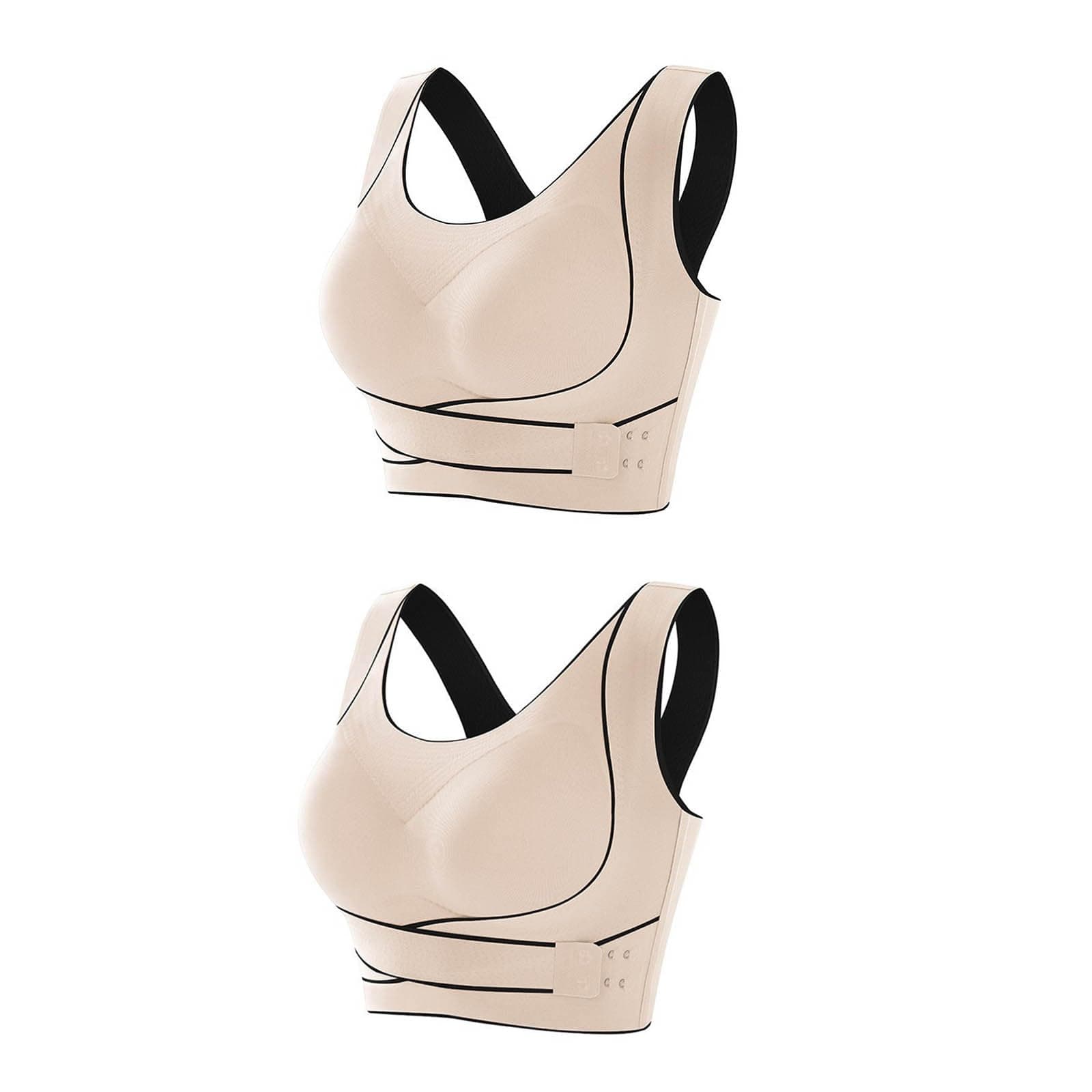 Ruziyoog Women's 2-Pack Wireless Posture Corrector Bras