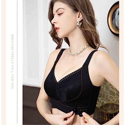 Kendally Comfortable Corset Bra with Lace and Side Buckles for Older Women