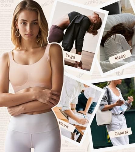 HACI Seamless Wireless Everyday Bralette for Women with Support