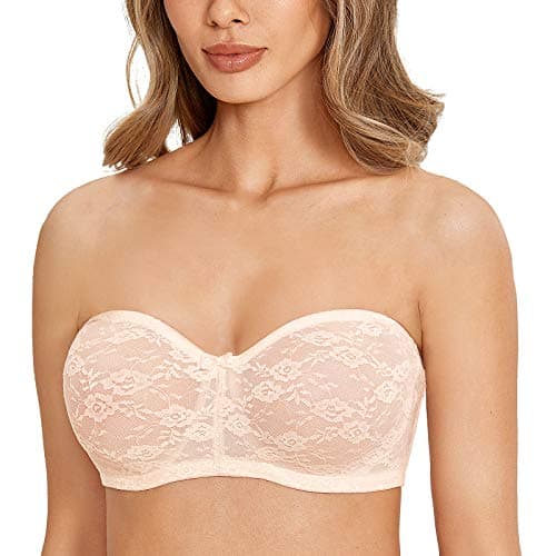 DOBREVA Women's Multiway See-Through Underwire Bra