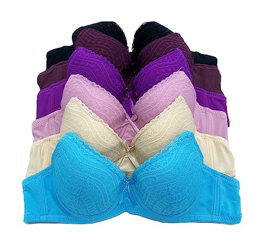 IHeyi 6-Piece Full Cup Wired Gentle Push-up Bra A/B/C