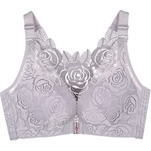 KIDELI Comfort Rose Bra - Floral Secrets Front Closure Lace Wire-Free Push-Up