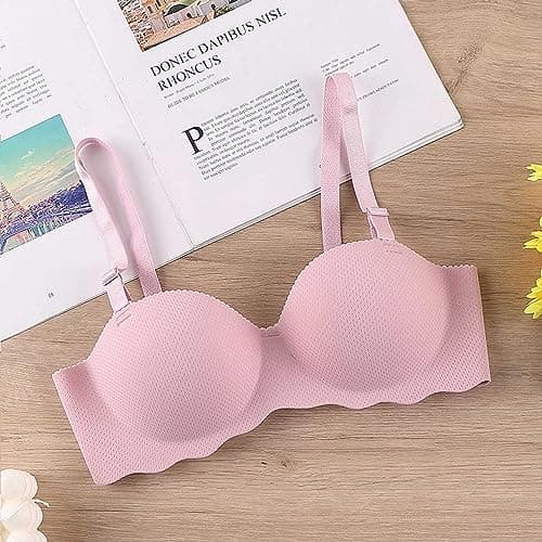 Hnodov Women's Wireless Push Up Bralette with Removable Straps