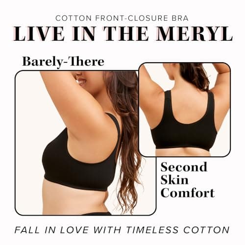 LEADING LADY Women's Cotton Front-Closure Leisure Bra