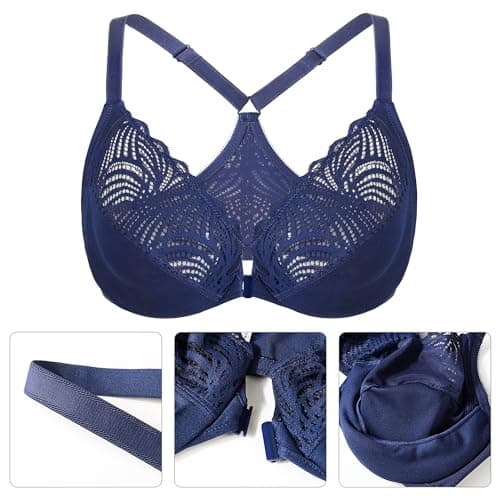 Lemorosy Women's Full Figure Plus Size Everyday Underwire Bra