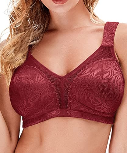 Wingslove Women's Wireless Minimizer Bra Plus Size