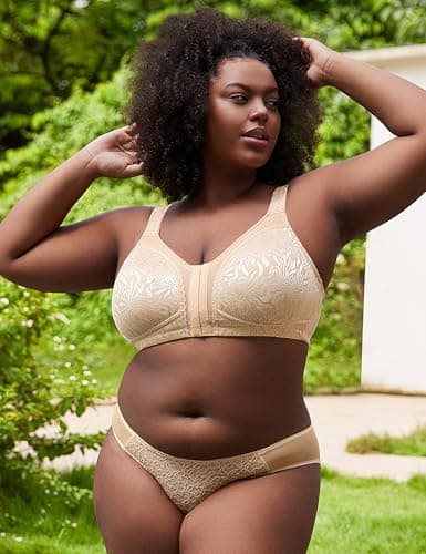 Wingslove Women's Front Closure Minimizer Bra Plus Size