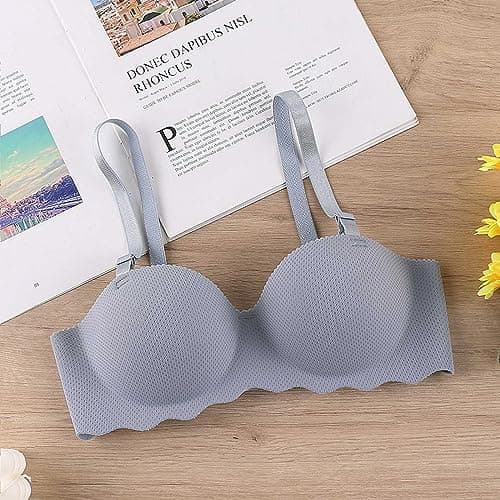 Hnodov Women's Wireless Push Up Bralette with Removable Straps