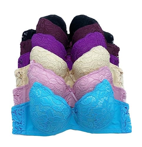 IHeyi 6-Piece Full Cup Wired Gentle Push-up Bra A/B/C