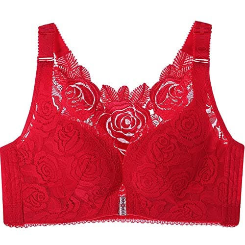 KIDELI Comfort Rose Bra - Floral Secrets Front Closure Lace Wire-Free Push-Up