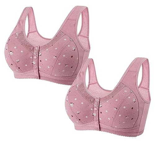 Hnodov Glamorette Snap Front Bra for Older Women