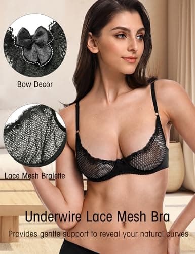 Women's Sexy Lace Balconette Underwired Bra