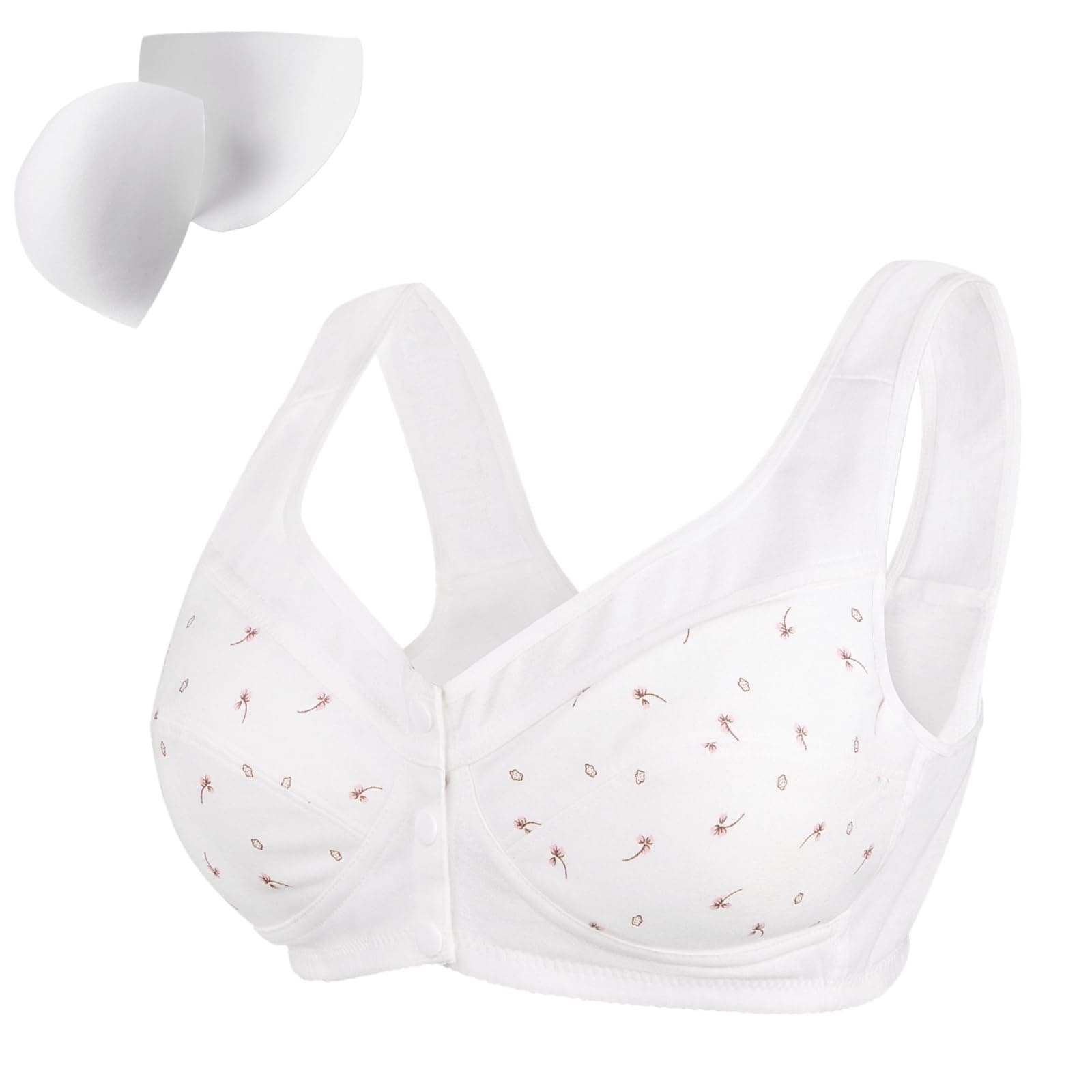 Comfortable Front Snap Daisy Bras for Older Women
