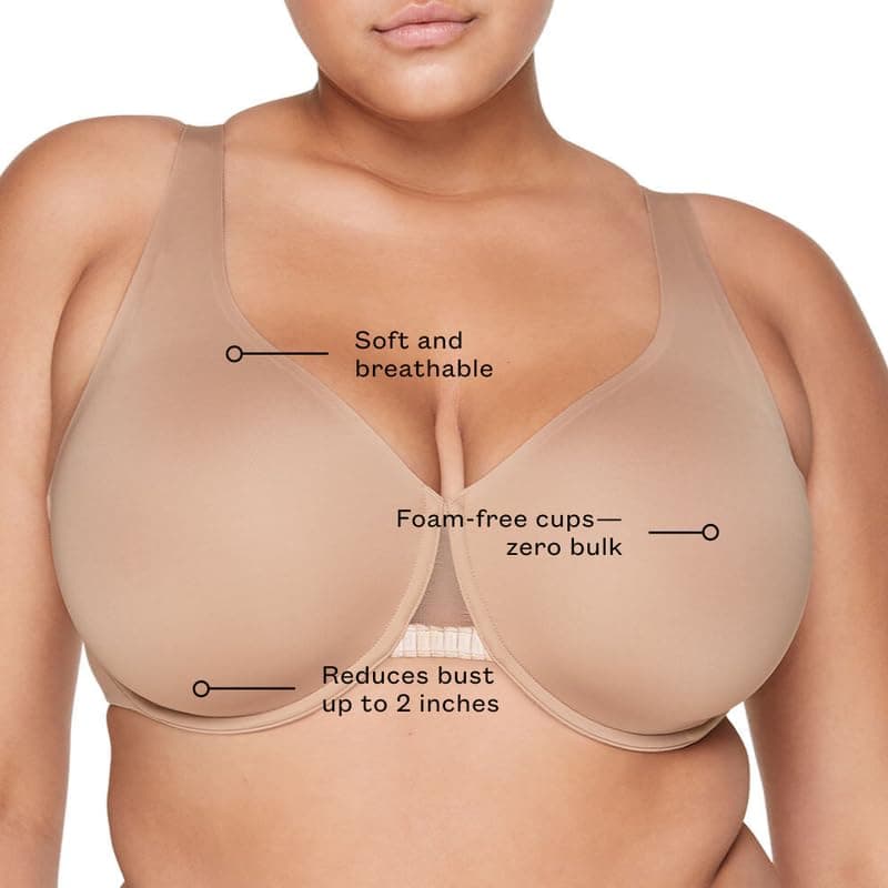 ThirdLove Classic Minimizer Bra for Women - Full Coverage, Smoothing Support, Comfortable