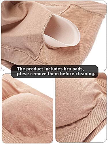 Satinior 4-Pieces Seamless Padded Bralette Tube Top Bra