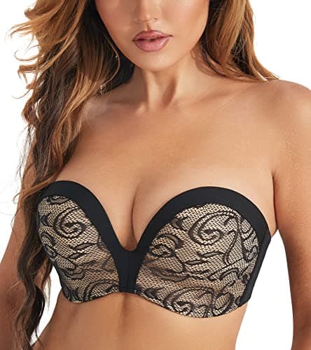 HACI Women's Anti-Slip Push-Up Bra - Wirefree Lift & Support