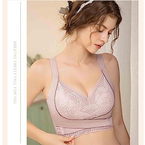 Kendally Comfortable Corset Bra with Lace and Side Buckles for Older Women