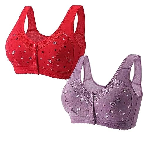 Hnodov Glamorette Snap Front Bra for Older Women