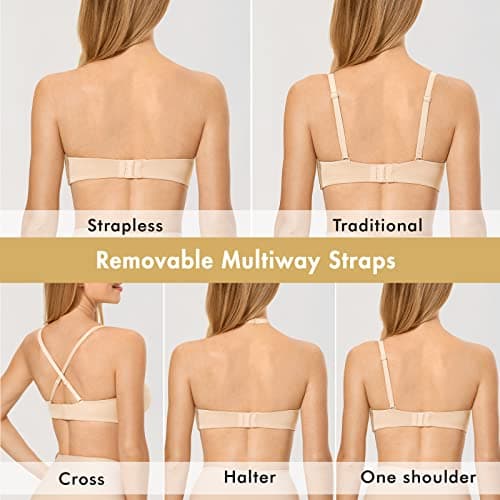 Delimira Women's Strapless Big Bust Minimizer Bra