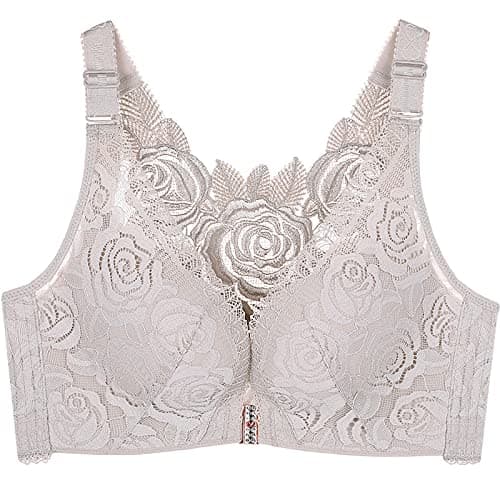 KIDELI Comfort Rose Bra - Floral Secrets Front Closure Lace Wire-Free Push-Up