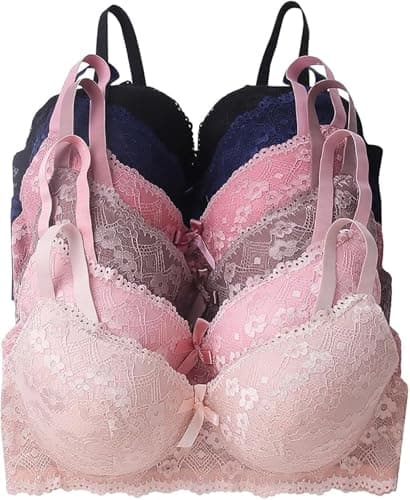 IHeyi 6-Piece Full Cup Wired Gentle Push-up Bra A/B/C