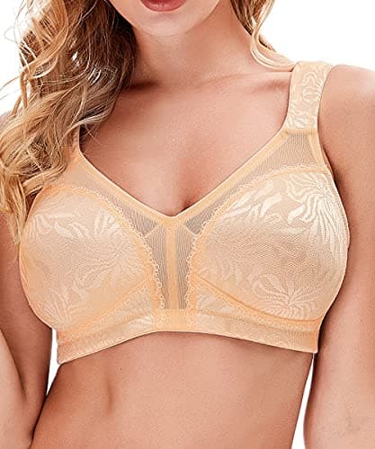 Wingslove Women's Wireless Minimizer Bra Plus Size