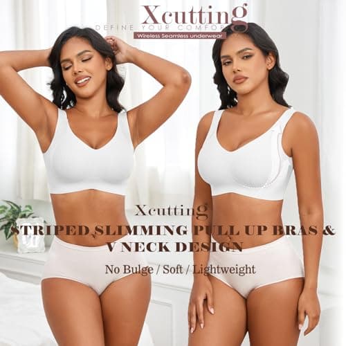 Xcutting Plus Size Wireless Bras for Women - Comfortable Full Coverage