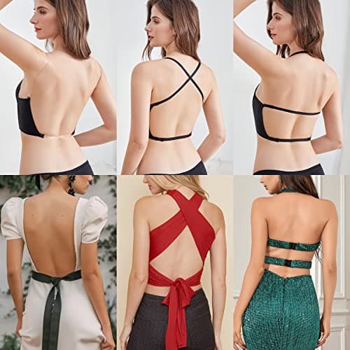 HACI Deep Plunge Backless Push Up Bra for Bust Support
