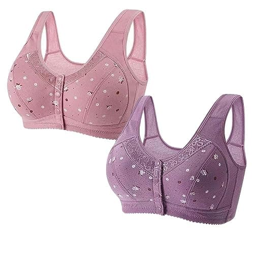 Hnodov Glamorette Snap Front Bra for Older Women