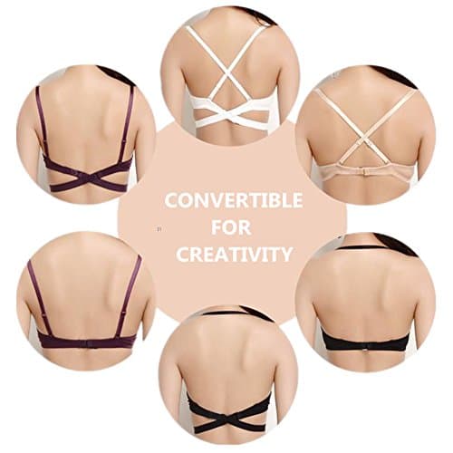JoyFox Multiway Convertible Push Up Plunge Bra