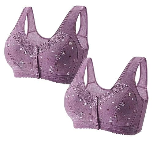 Hnodov Glamorette Snap Front Bra for Older Women