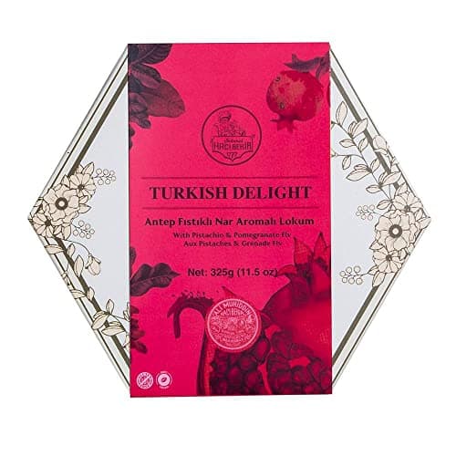 Turkish Delight with Pistachio and Pomegranate - 0.44 lb (200g) | Sweet and Nutty Treat from Turkey