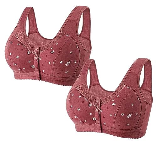 Hnodov Glamorette Snap Front Bra for Older Women