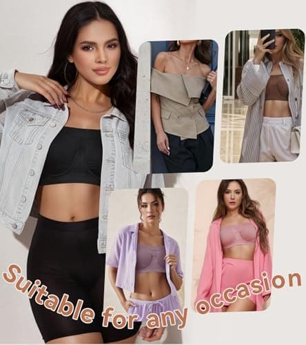 DotVol Women's Underwire Bralette Tube Top Multiway Bralette