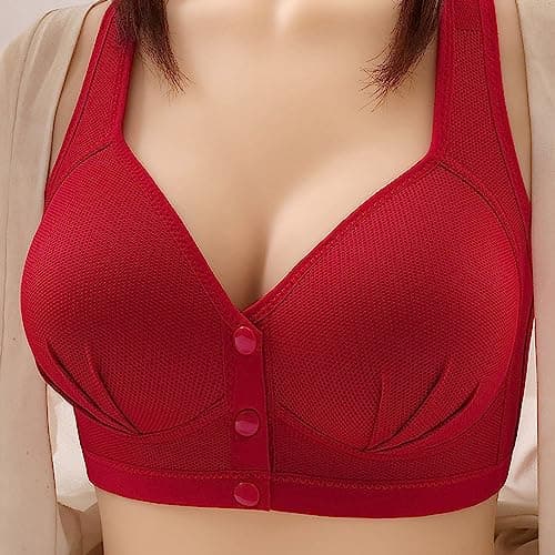 Hnodov Women's Front Closure Push-Up Sports Bras, Moderate Support Wirefree